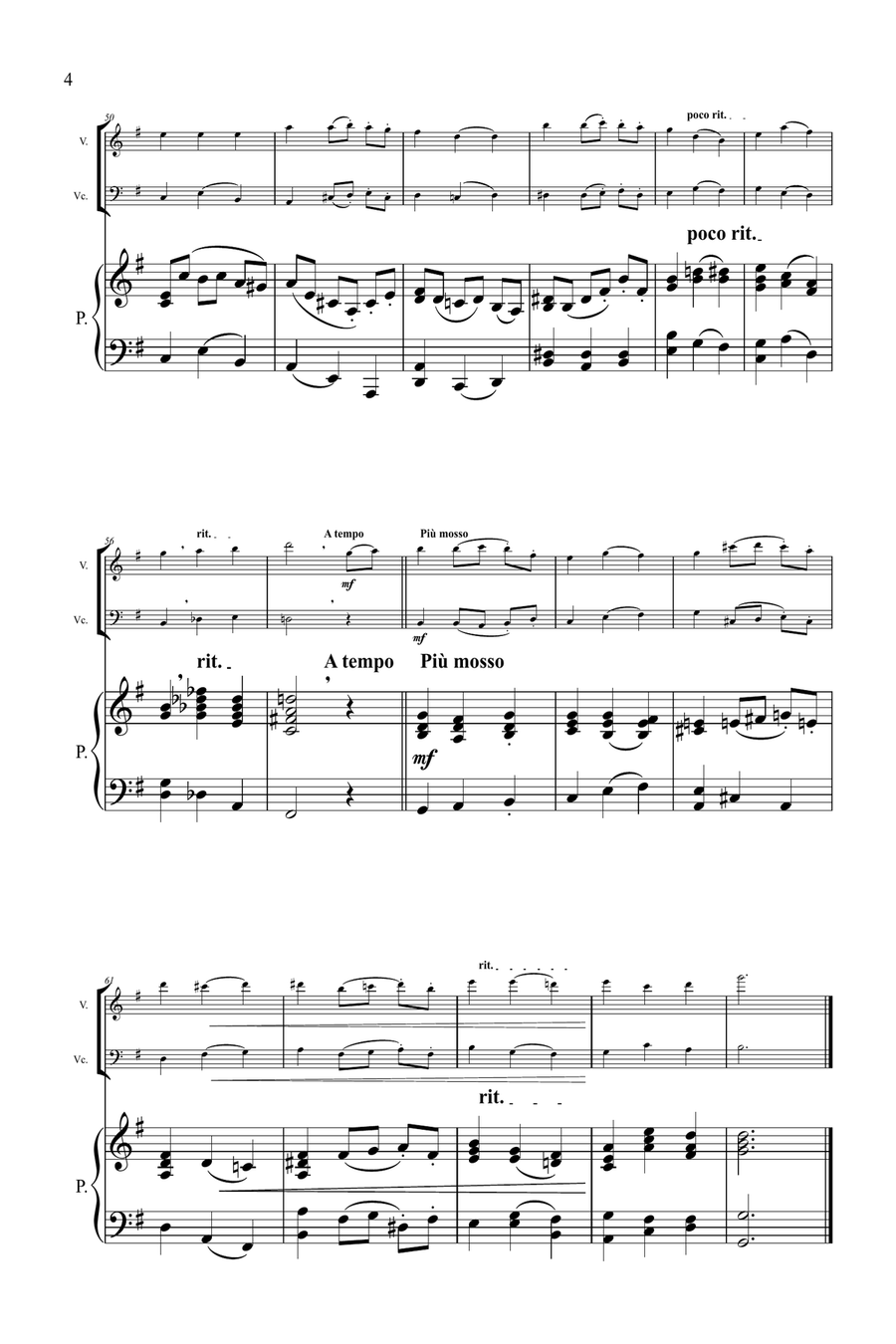 We Wish You a Merry Christmas - Piano Trio Piano Trio scores gallery preview page 4