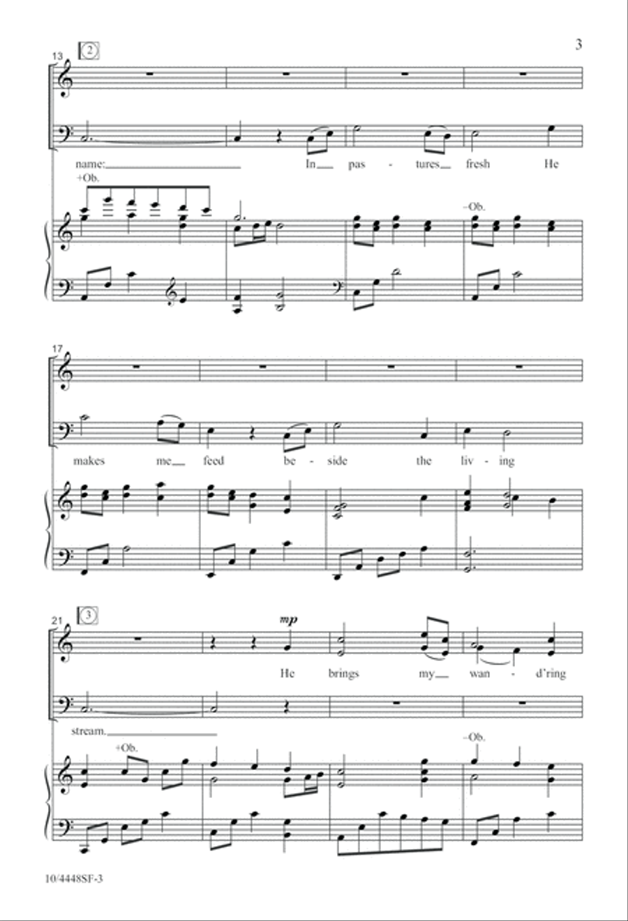 My Shepherd Will Supply My Need 4-Part scores gallery preview page 3