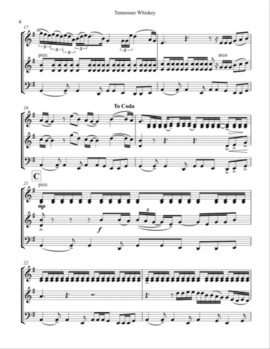 Tennessee Whiskey Tennessee Whiskey String Trio scores gallery preview page 4