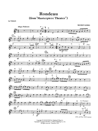 Rondeau (Theme from Masterpiece Theatre): 1st Violin