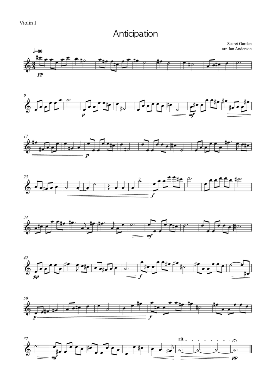 Anticipation String Quartet scores gallery preview page 4