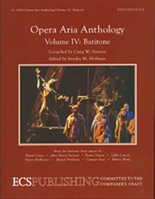 Book cover for Opera Aria Anthology, Volume 4 (Baritone)