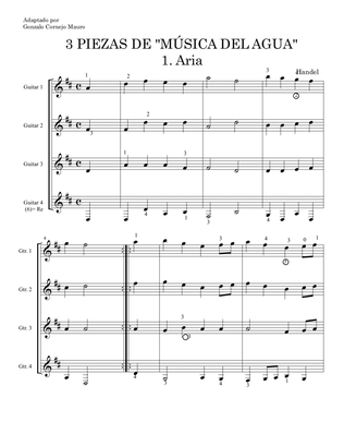 3 PIECES FROM WATER MUSIC - Score Only