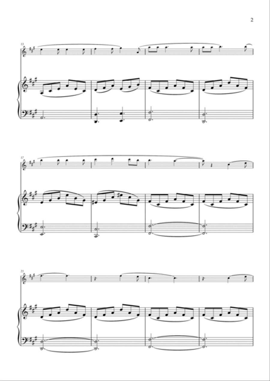 Hallelujah Flute Solo scores gallery preview page 2