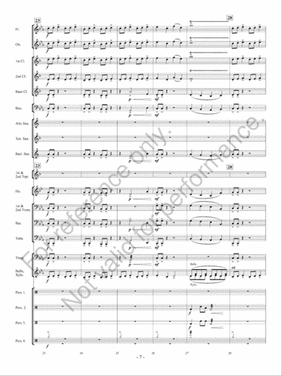 Ancient Conquest Concert Band scores gallery preview page 8