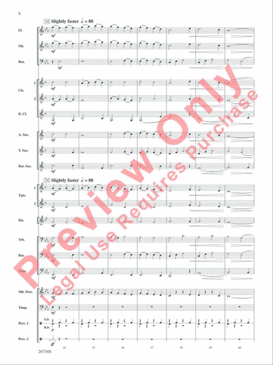 Lady in the Water Concert Band scores gallery preview page 9