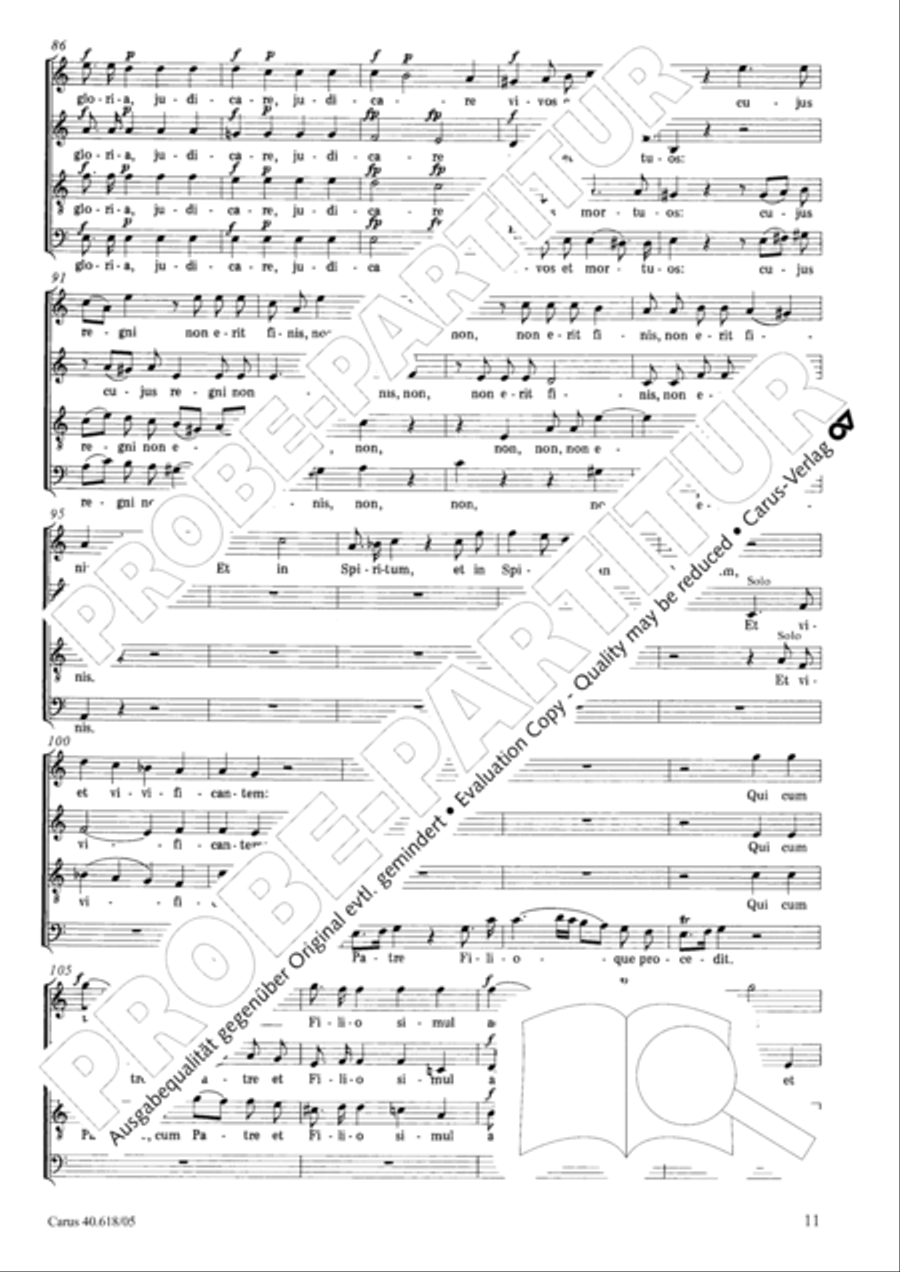Mass in C (Missa in C) 4-Part scores gallery preview page 12