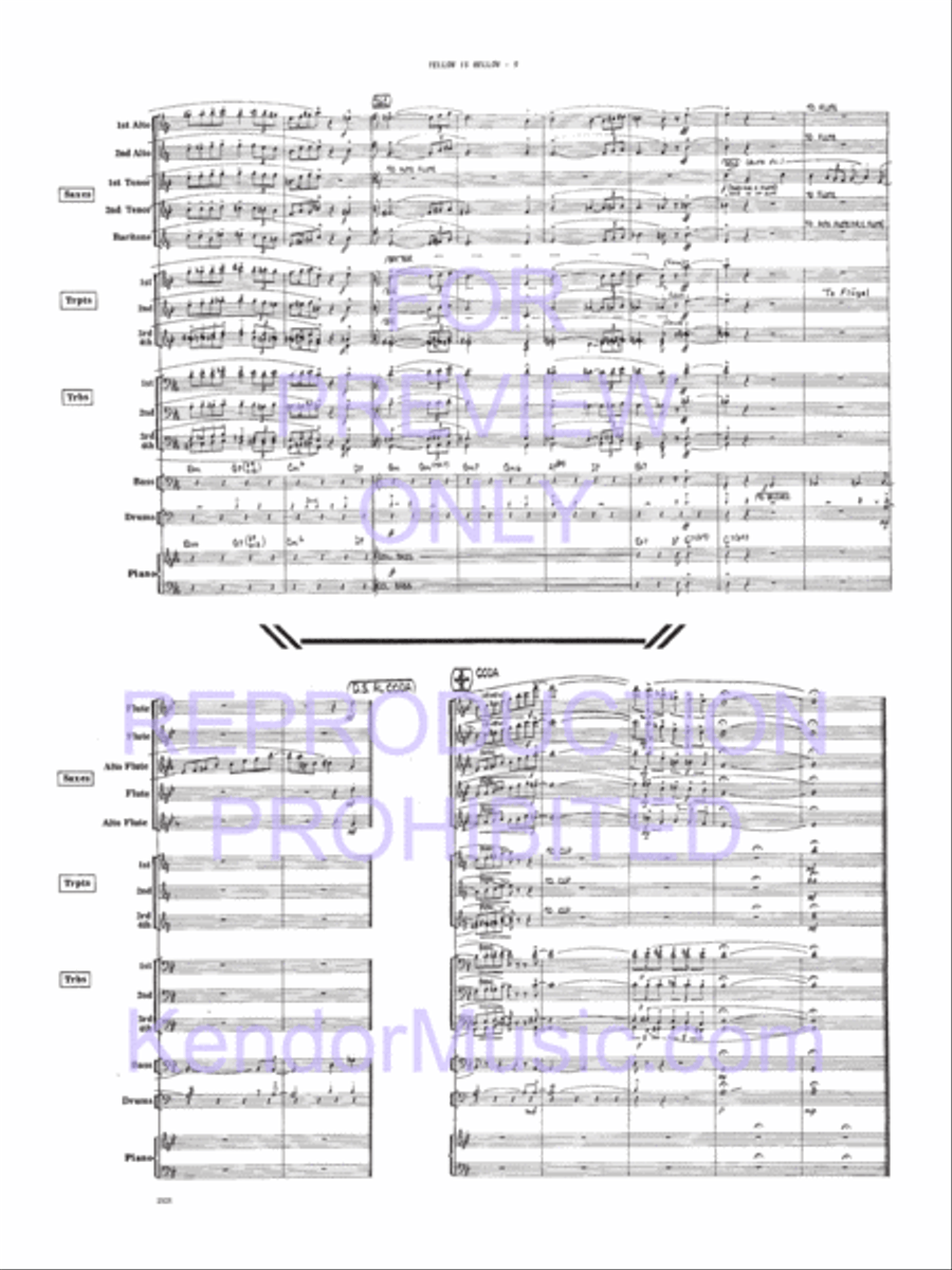 Yellow Is Mellow Yellow Is Mellow Jazz Ensemble scores gallery preview page 10