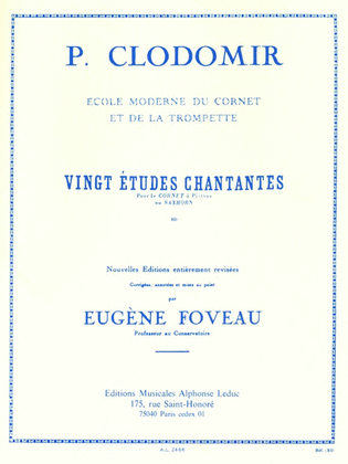 Book cover for 20 Etudes Chantantes Op.11 (trumpet Solo)