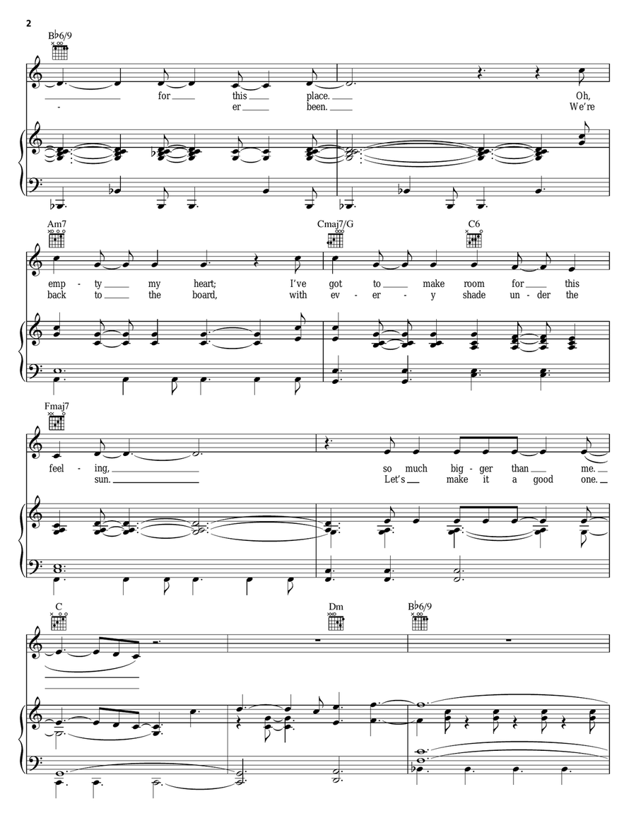 Can't Take It In Piano, Vocal, Guitar scores gallery preview page 2