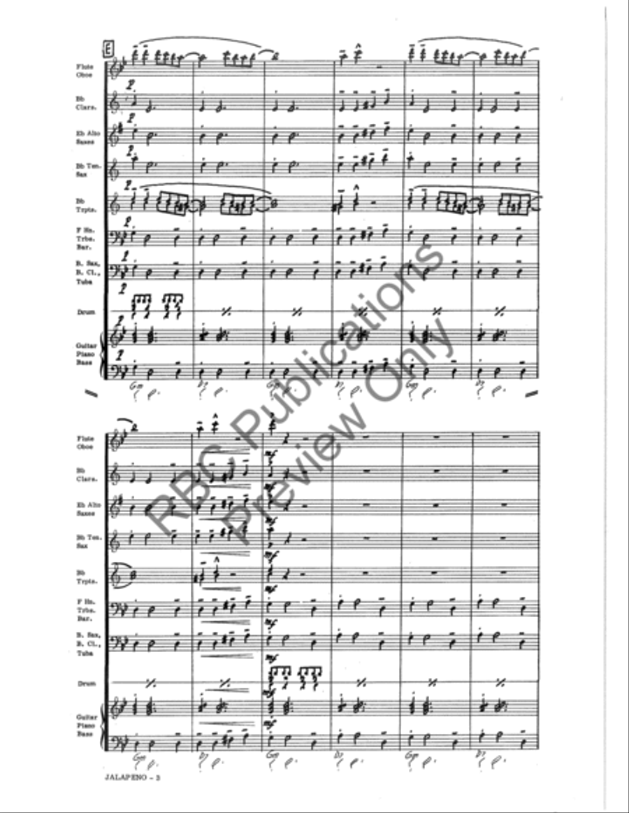Jalapeno Jazz Ensemble scores gallery preview page 5