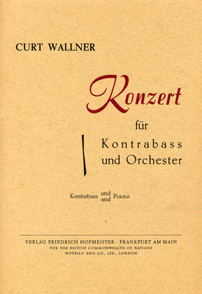 Book cover for Konzert fur Kontrabass und Orchester / KlA