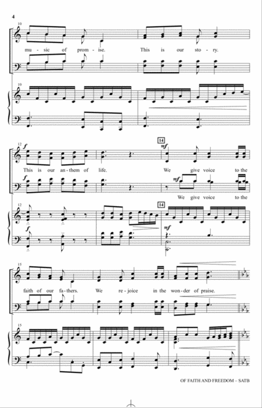Of Faith And Freedom 4-Part scores gallery preview page 2