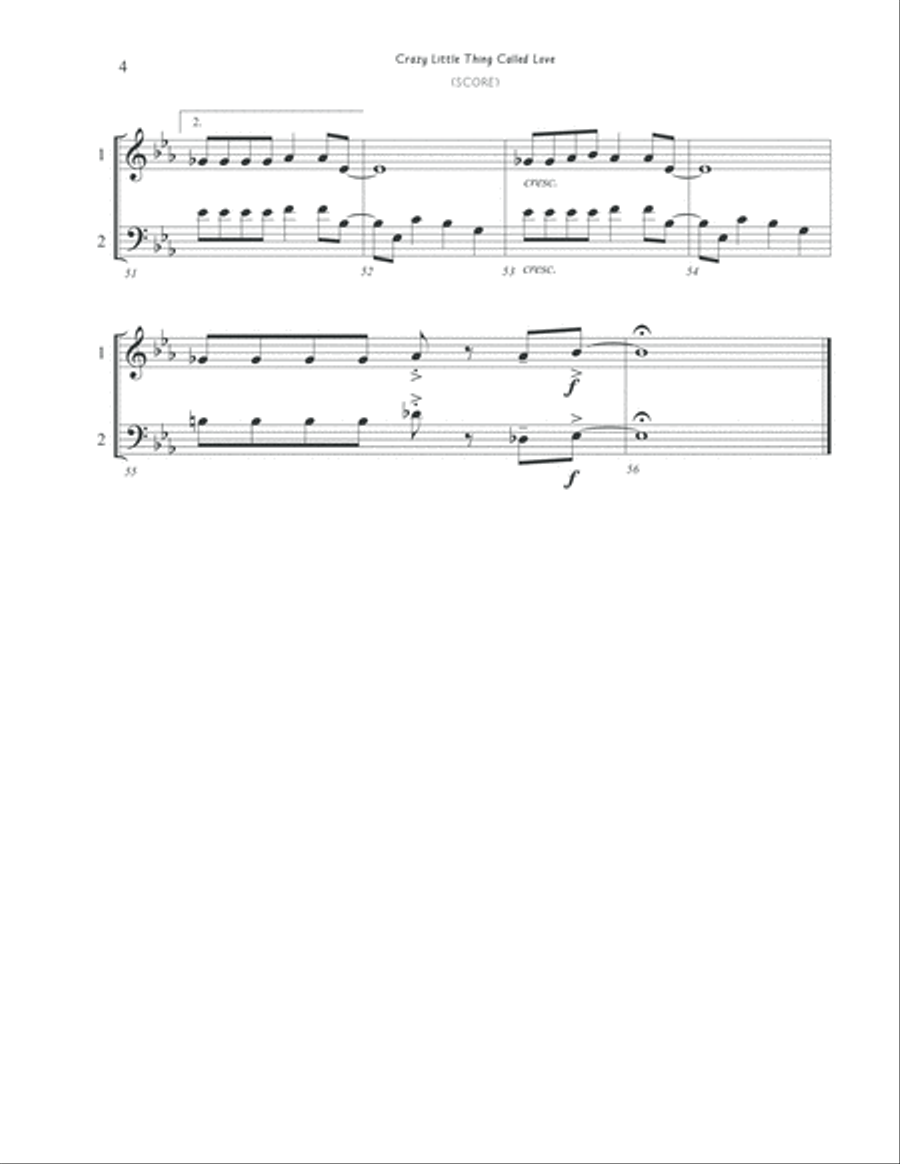 Crazy Little Thing Called Love Small Ensemble scores gallery preview page 6