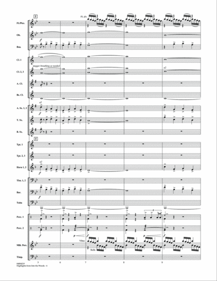 Highlights From Into The Woods - Conductor Score (Full Score) Concert Band scores gallery preview page 3