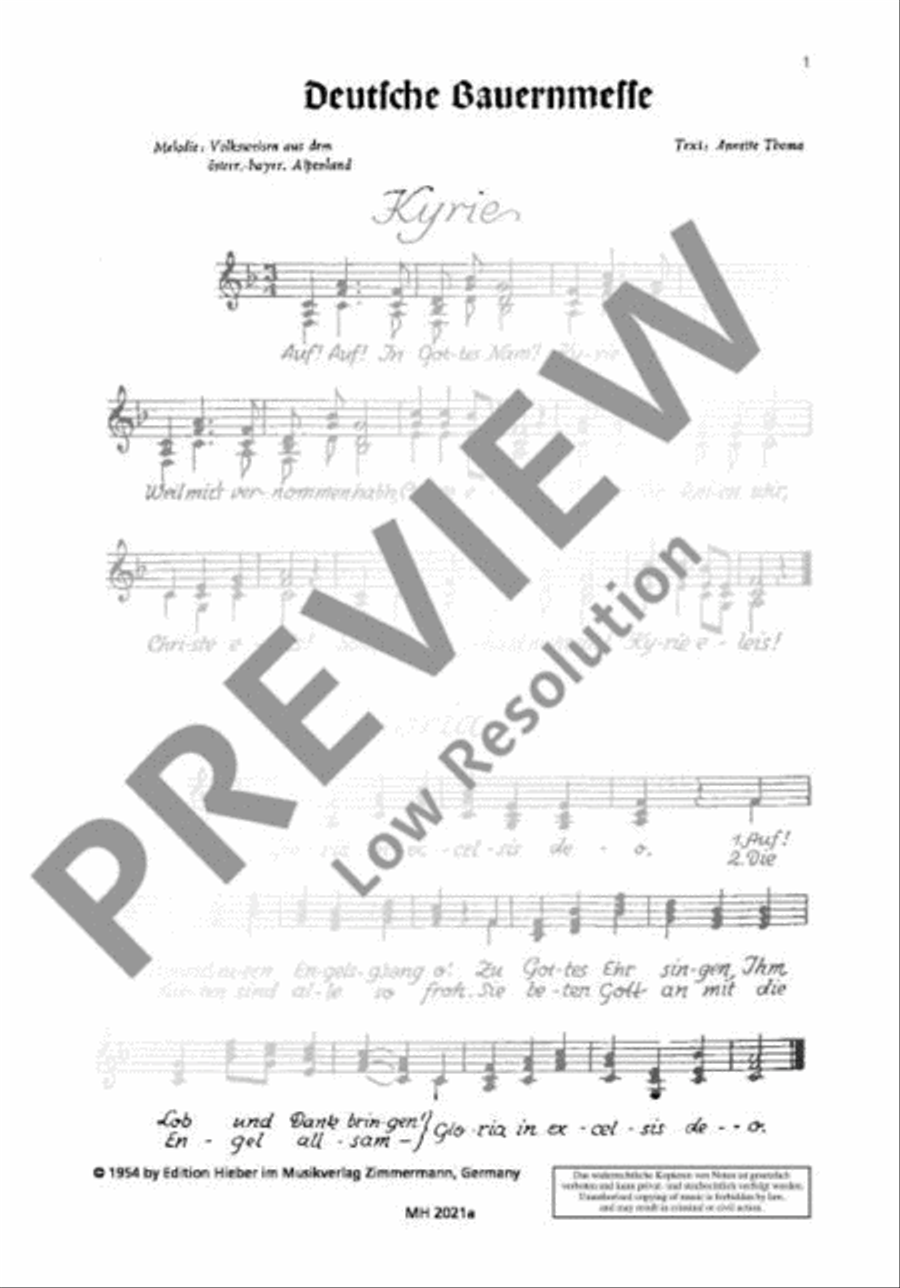 Deutsche Bauernmesse Deutsche Bauernmesse Choir scores gallery preview page 2
