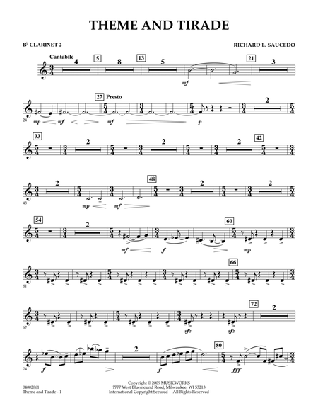 Theme and Tirade - Bb Clarinet 2