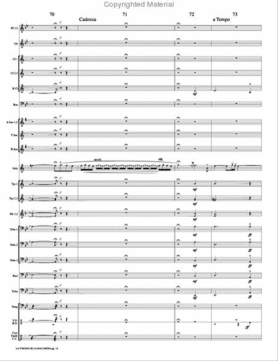 La Virgen de la Macarena La Virgen de la Macarena Concert Band scores gallery preview page 17