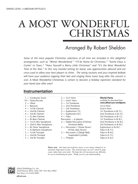 A Most Wonderful Christmas: Score