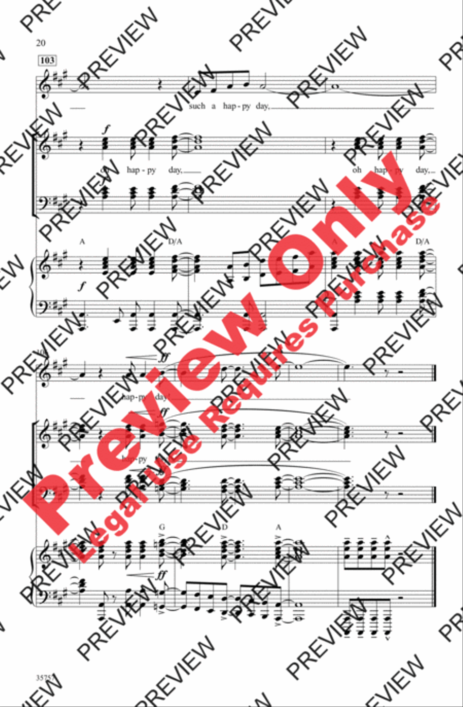 Oh Happy Day 4-Part scores gallery preview page 20