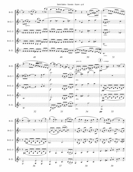 Saint-Saens - Clarinet Sonata (Clarinet Quintet) image number null