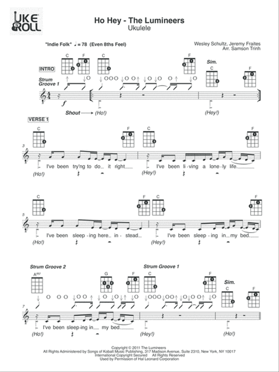 Ho Hey Ho Hey Voice scores gallery preview page 1
