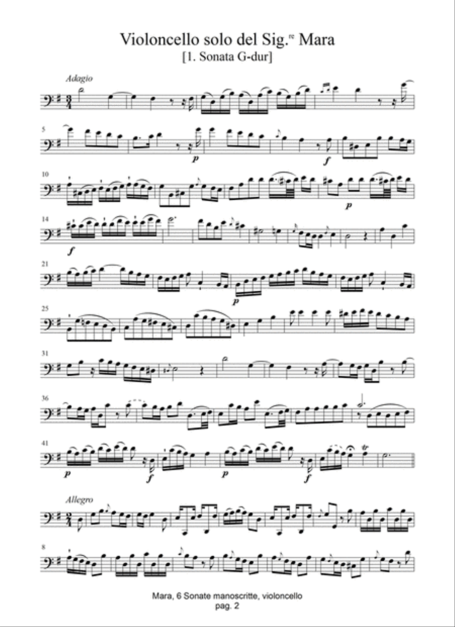 6 Sonate manoscritte Cello scores gallery preview page 3