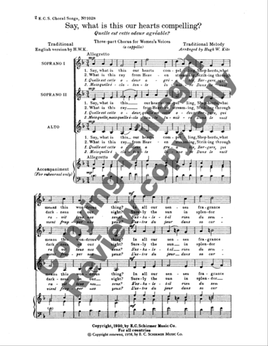 French Christmas Carols French Christmas Carols SSA scores gallery preview page 8