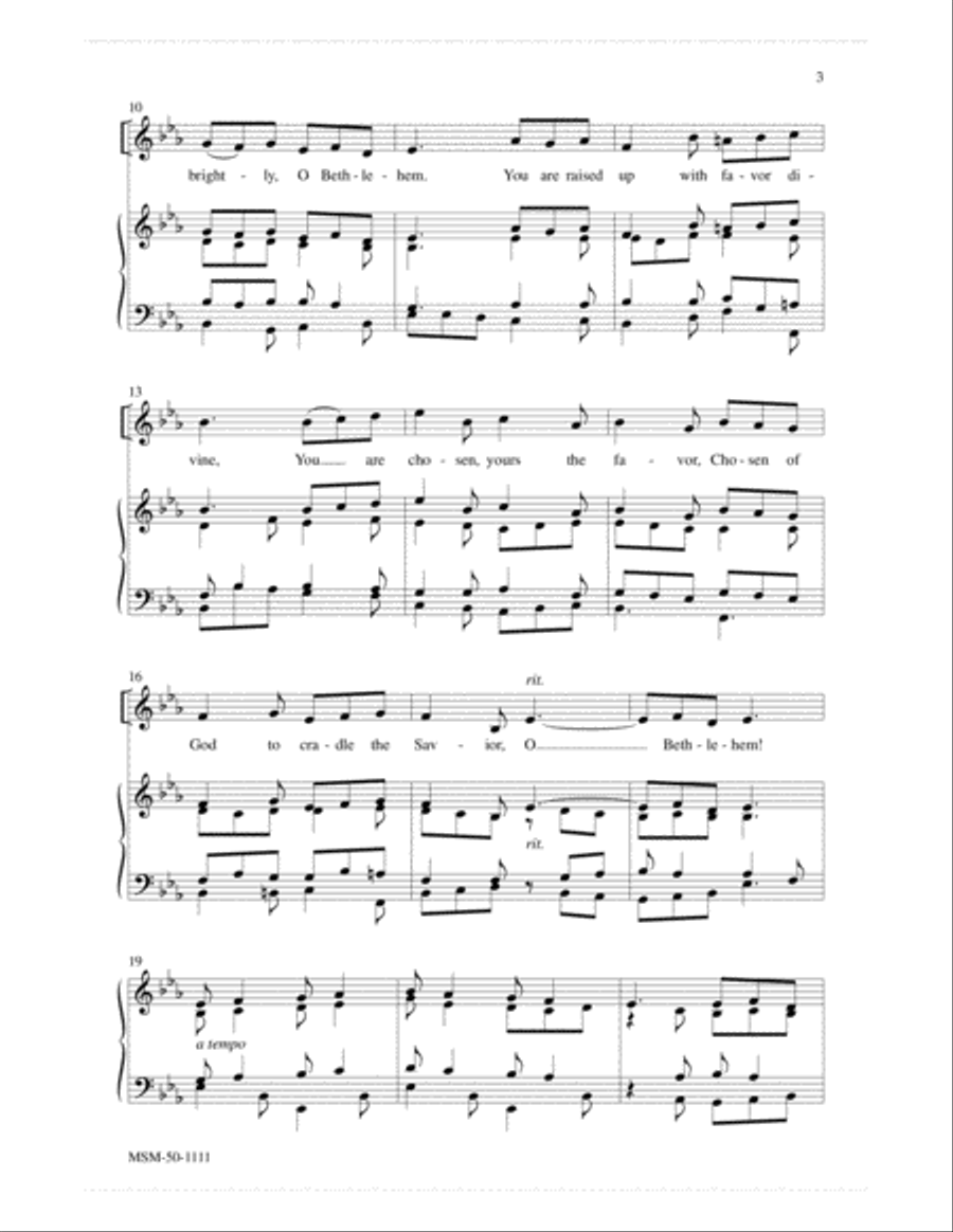 O Bethlehem 4-Part scores gallery preview page 3