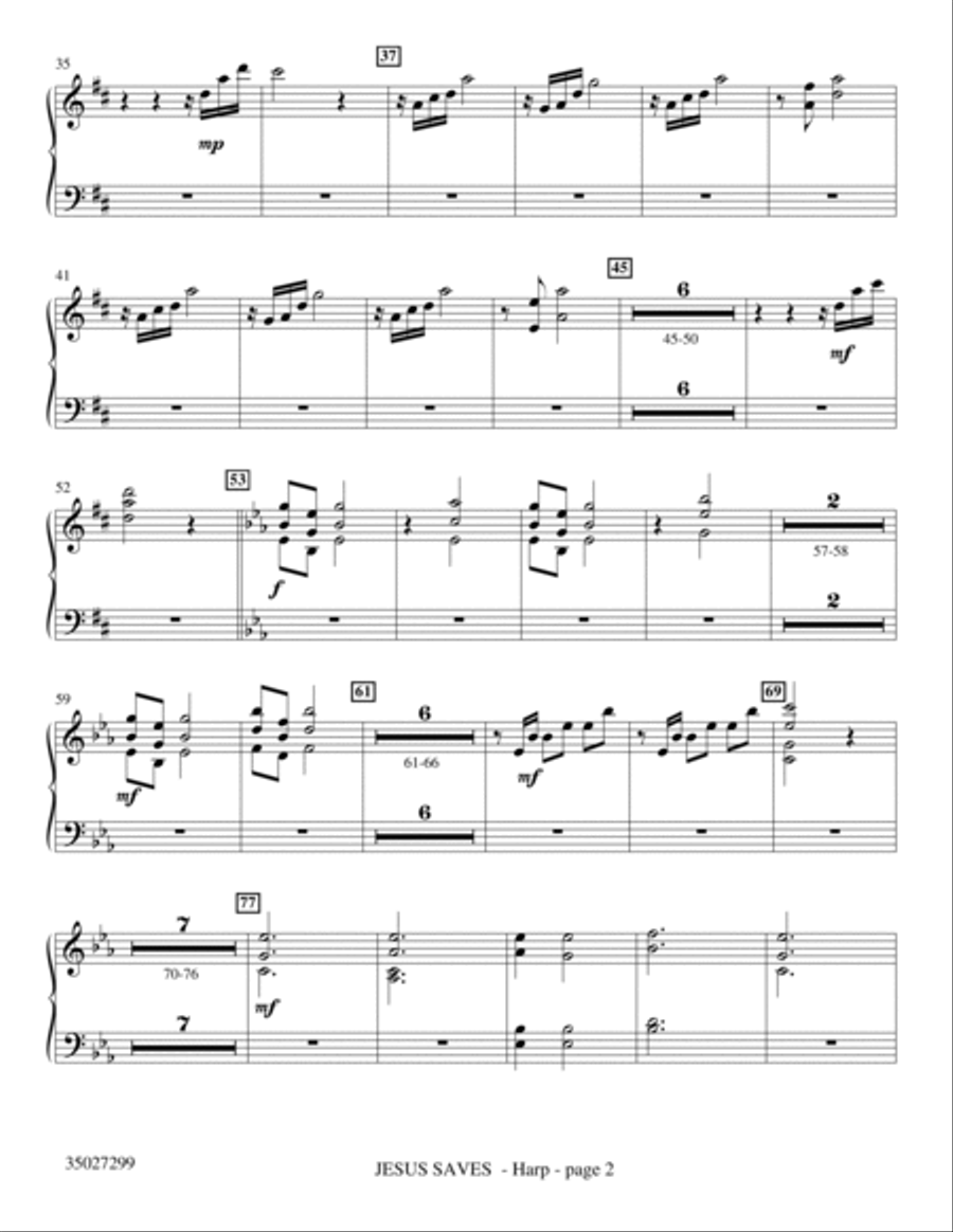 Jesus Saves - Harp Choir scores gallery preview page 2