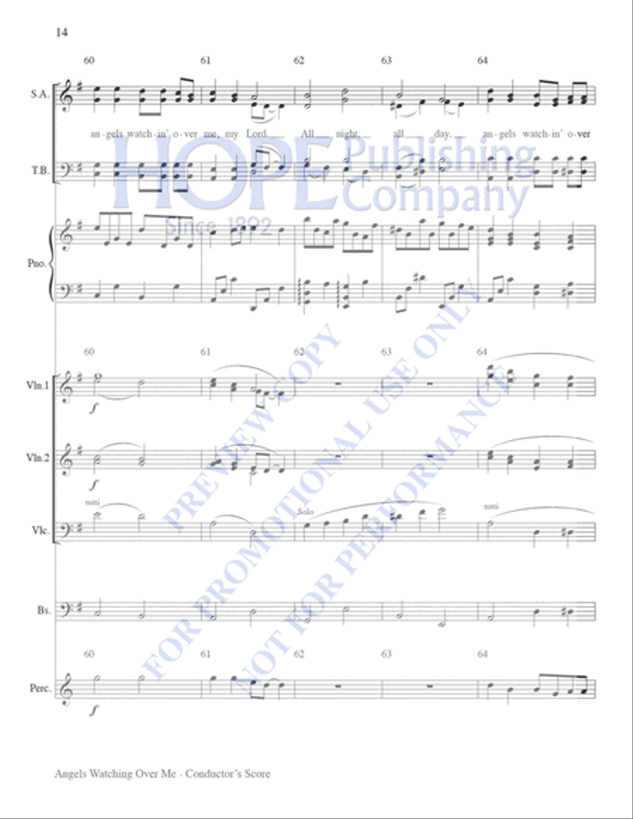 Angels Watching Over Me Angels Watching Over Me 4-Part scores gallery preview page 14