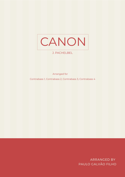 CANON IN D - CONTRABASS QUARTET image number null