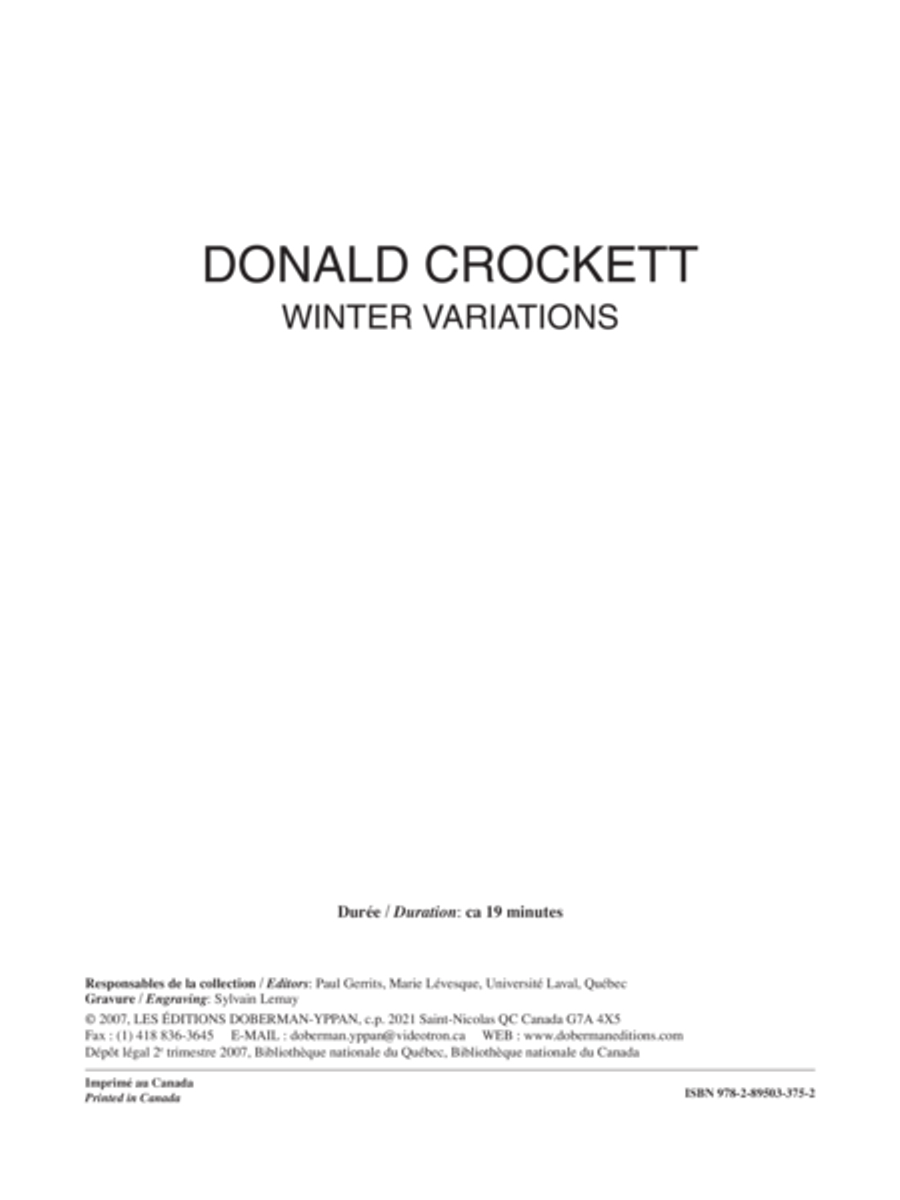 Winter Variations Classical Guitar scores gallery preview page 1