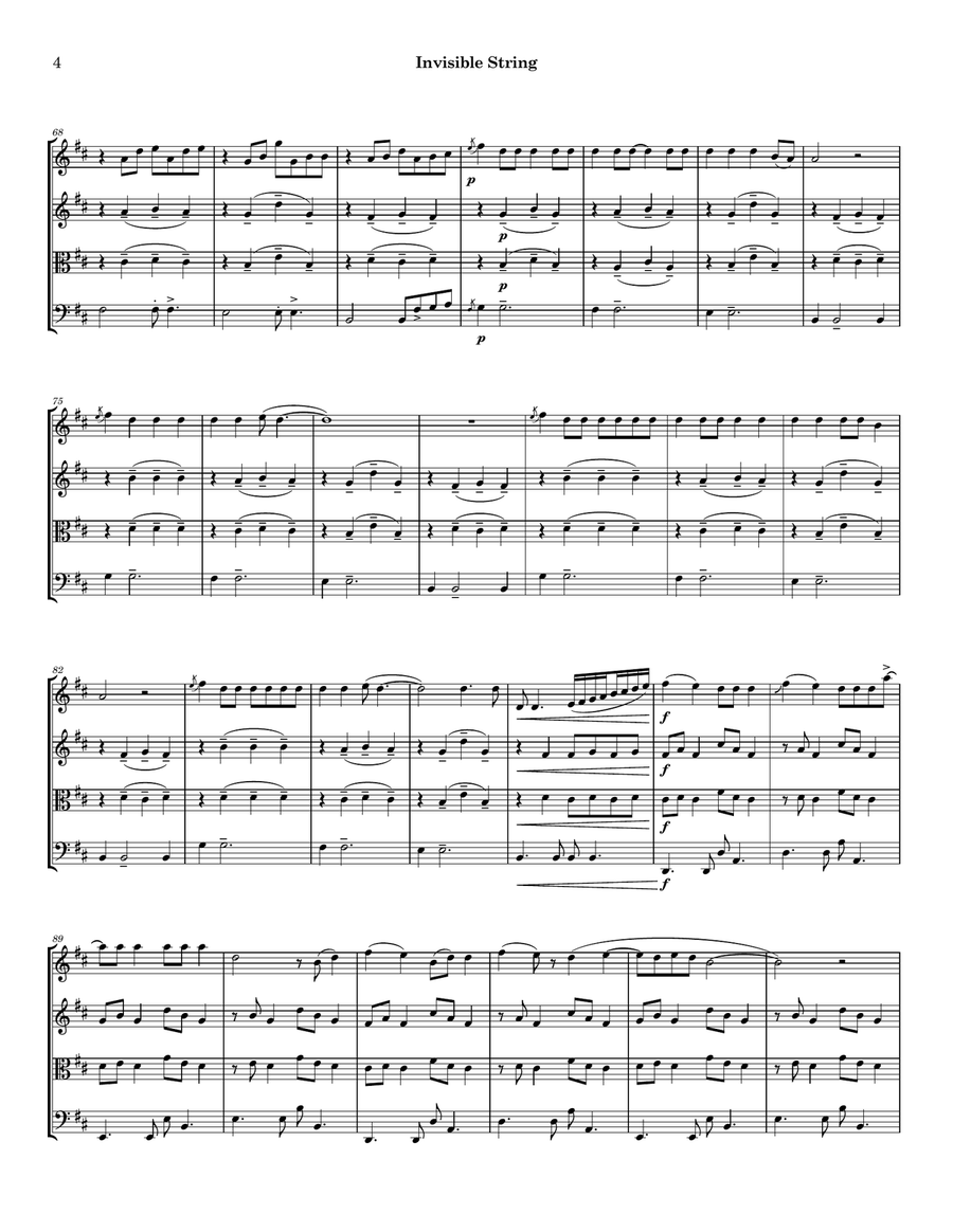 Invisible String String Quartet scores gallery preview page 5