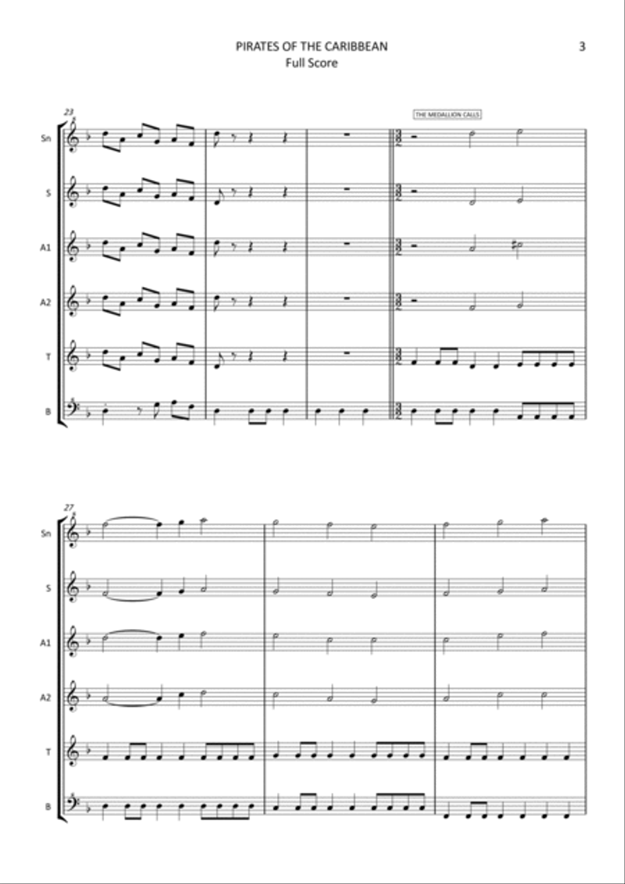 Pirates Of The Caribbean Recorder scores gallery preview page 4