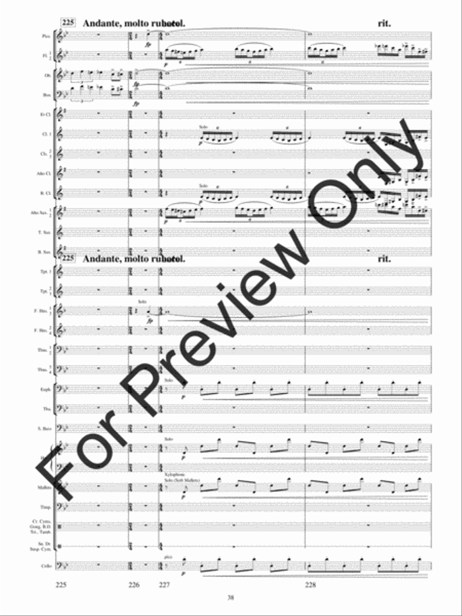 Festival Variations Concert Band scores gallery preview page 41