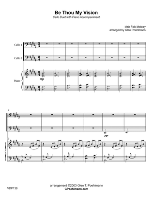 BE THOU MY VISION - CELLO DUET with Piano Accompaniment (Grade 3+)