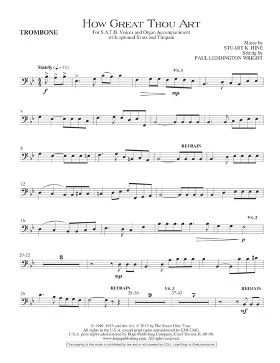 How Great Thou Art Choir scores gallery preview page 16