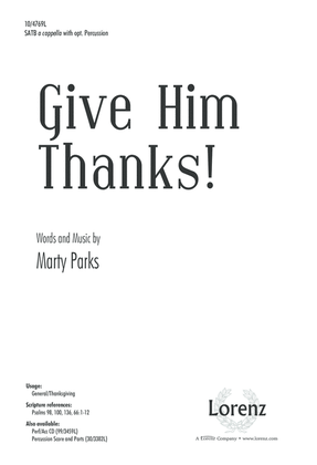 Book cover for Give Him Thanks!