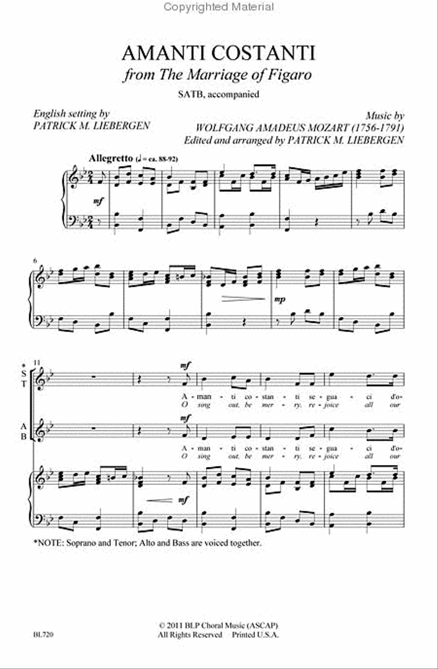 Amanti Costanti Amanti Costanti 4-Part scores gallery preview page 2