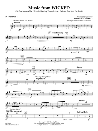 Book cover for Music from Wicked (arr. Michael Sweeney) - Bb Trumpet 1