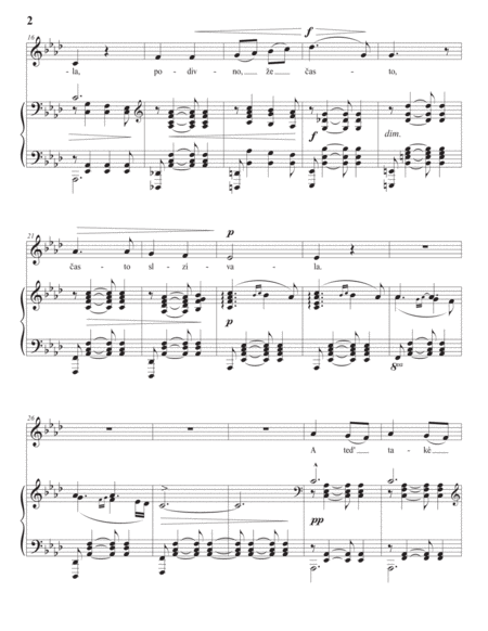 DVORÁK: Když mne stará matka zpívat, zpívat učívala, Op. 55 no. 4 (transposed to A-flat major)
