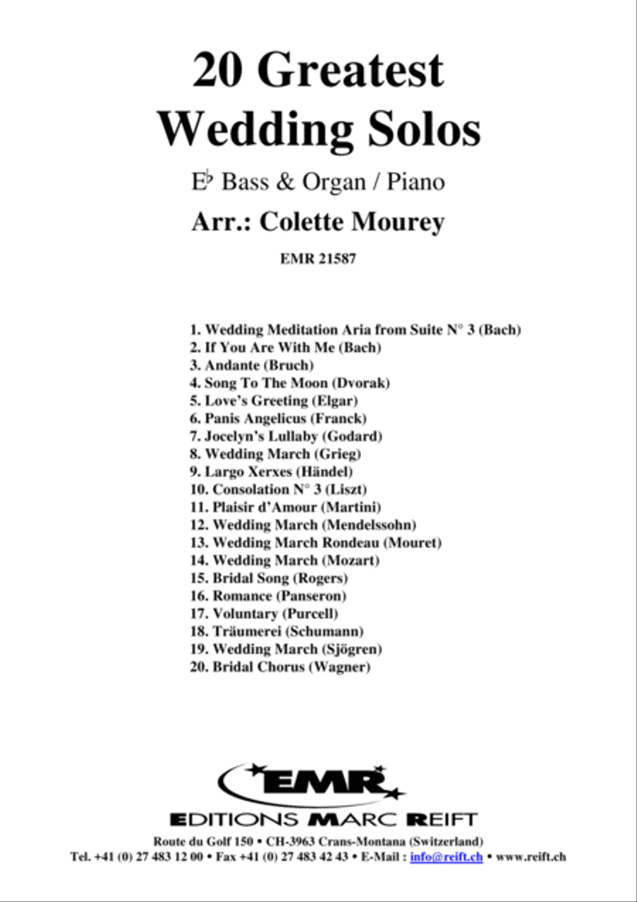 20 Greatest Wedding Solos Organ scores gallery preview page 2