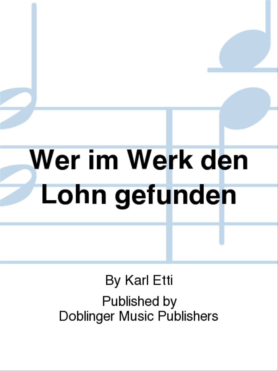 Wer im Werk den Lohn gefunden 3-Part scores gallery preview page 1
