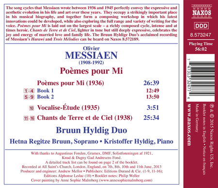 Messiaen: Poemes pour Mi - Vocalise-Etude - Chants de Terre et de Ciel, Vol. 2 image number null