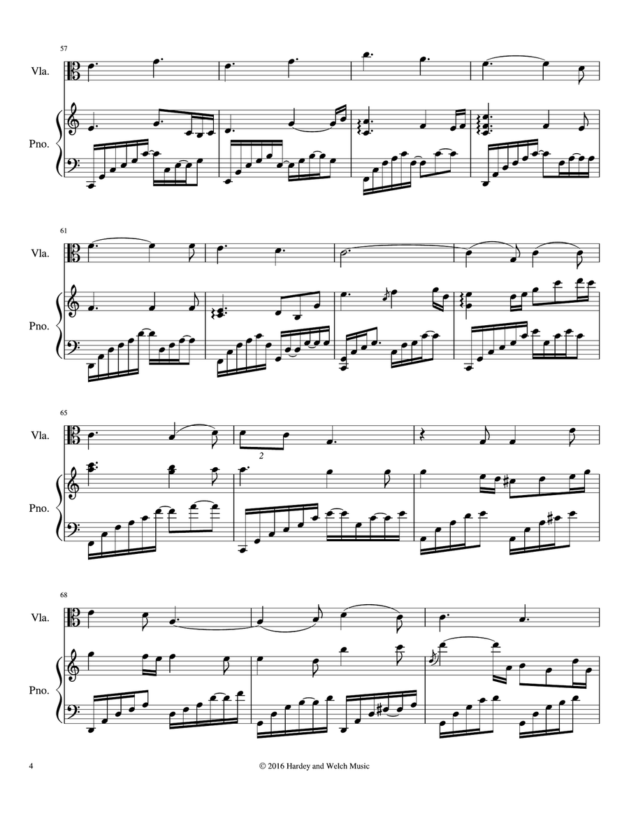 Love One Another/Child of God Piano Quartet scores gallery preview page 4