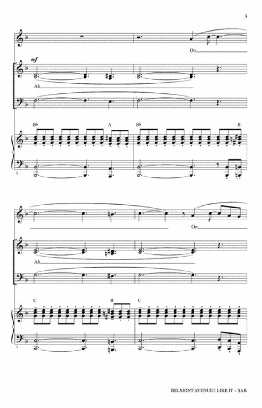 Belmont Avenue/I Like It Belmont Avenue/I Like It 3-Part scores gallery preview page 4