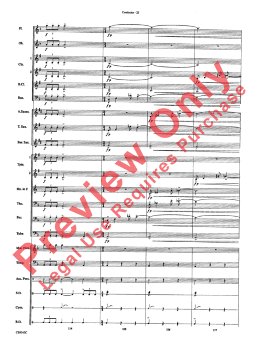 James Bond Returns Concert Band scores gallery preview page 28