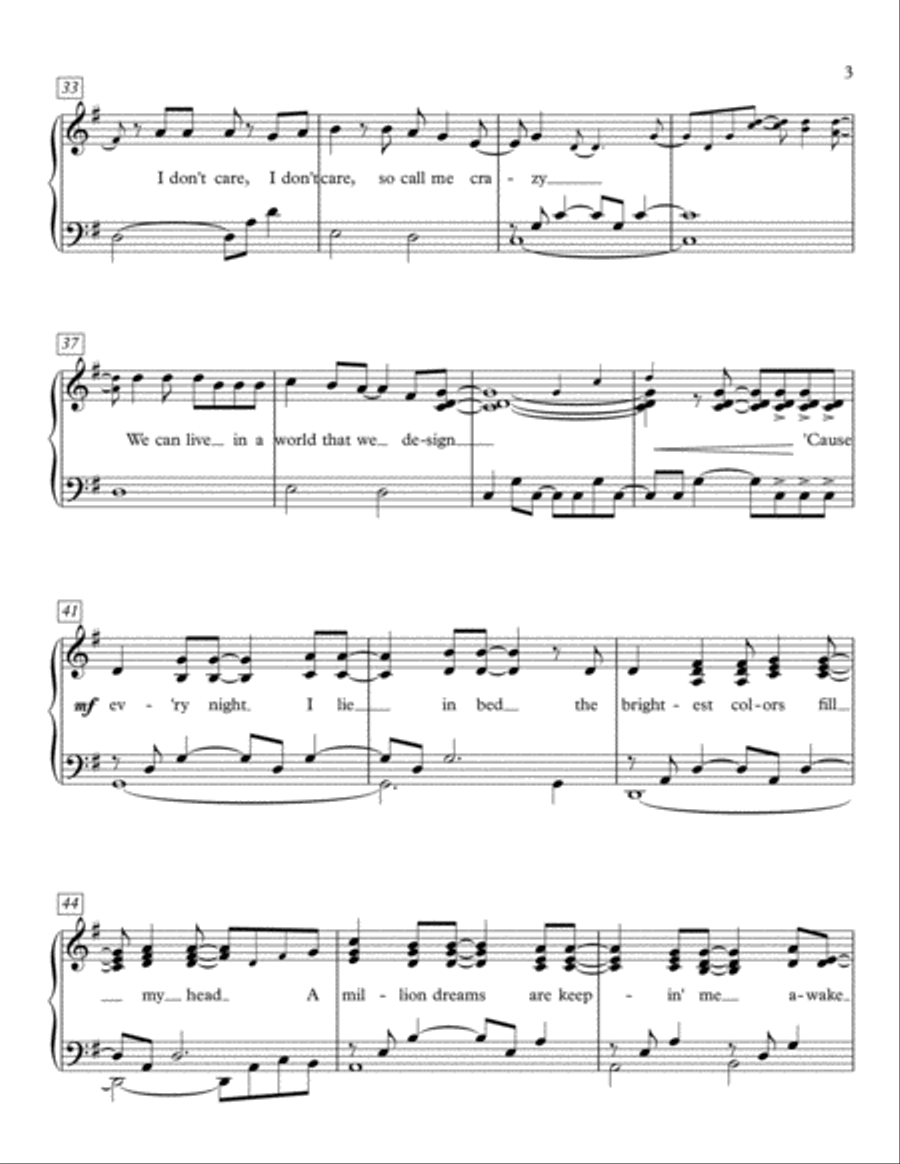 A Million Dreams Voice scores gallery preview page 3