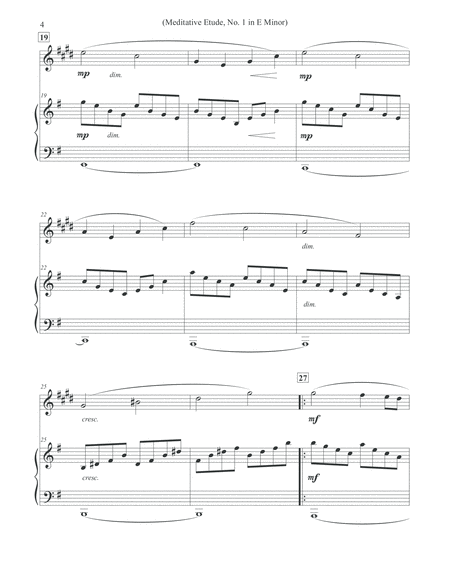 Meditative Etude, No. 1 in E Minor - Alto Sax & Piano image number null